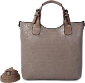 Bag in bag Ines Delaure croco taupe