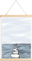 JUNIQE - Posterhanger Something Calm -40x60 /Blauw & Grijs