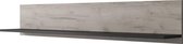Wandplank Ursula - Licht eiken - Zwart - 138 cm