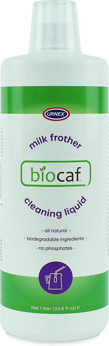 Urnex Biocaf Milk Cleaner Milieuvriendelijke Melkreiniger - 1000ml - Alkaline for dairy en plant milk - removes fat and proteins