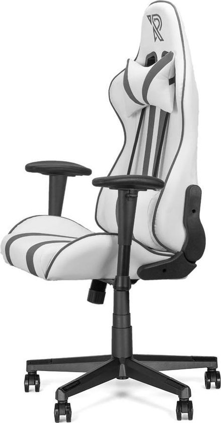 Ranqer Felix Gamestoel - Gaming Chair  / Gaming Stoel - Ergonomische Bureaustoel - Verstelbaar armleuningen - Wit / Grijs