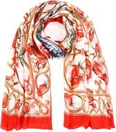 Sunset Fashion - Sjaal met rozenmotief - Rood