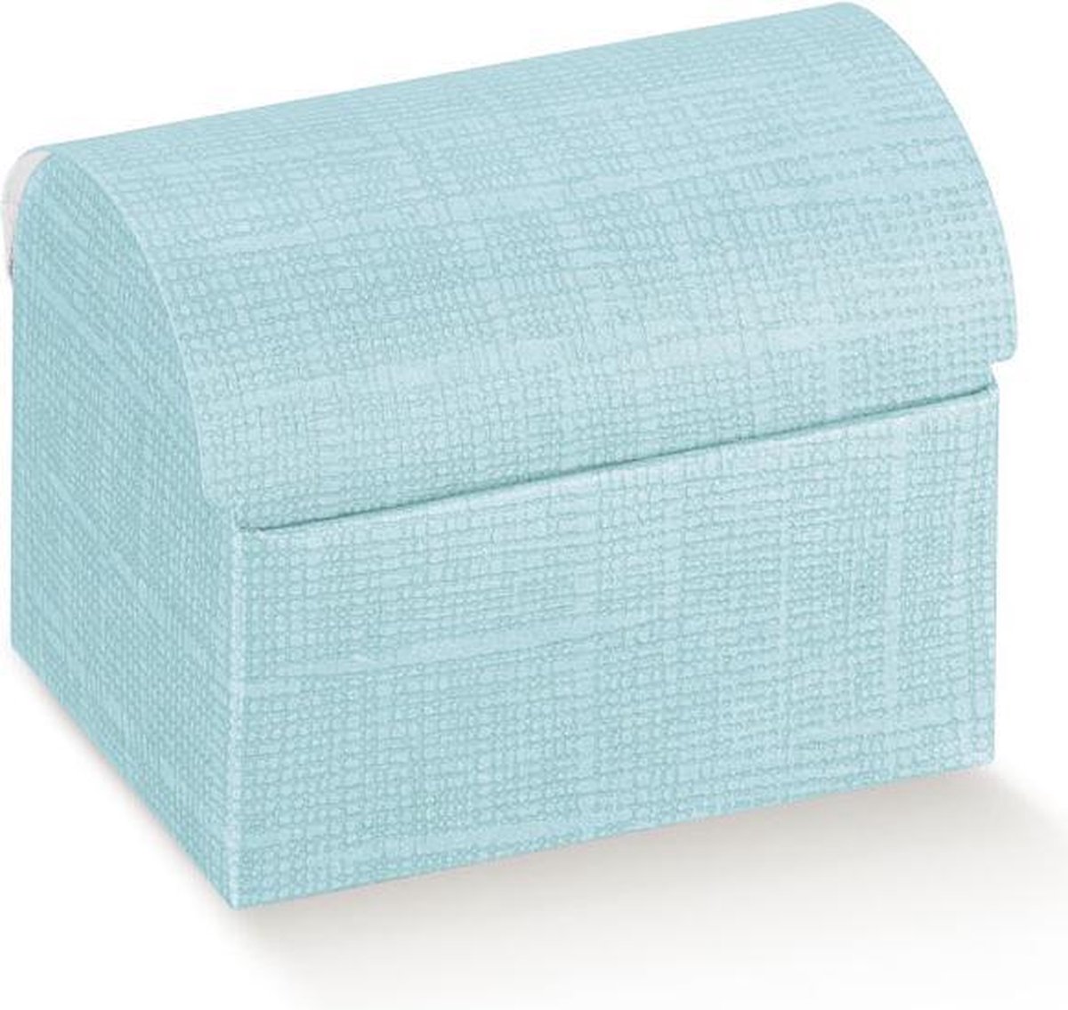 12 cadeau-doosje hutkoffer - schatkist blauw traktatie-doosje voor snoepjes of bonbons om uit te delen bij verjaardag, huwelijk, babyshower of doop.