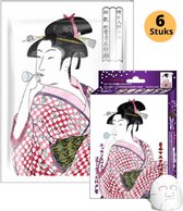 Mitomo Collagen & Lithospermum Essence Gezichtsmasker - Vermindert Stress Rimpels en Huidveroudering - Cadeautje voor Haar - Masker Gezichtsverzorging - 6-Pack