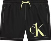 Calvin Klein Medium Drawstring Zwembroek - Mannen - zwart - lichtgeel