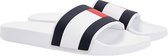 Tommy Hilfiger Slippers - Maat 44 - Mannen - Wit - Navy - Rood
