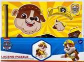 rijgpuzzel Paw Patrol Rubble junior geel 10-delig