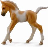 paarden: pinto veulen 8 cm lichtbruin