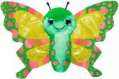 knuffel Butterfly Hope junior 15 cm pluche groen/geel