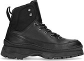 Sacha - Heren - Zwarte leren veterboots - Maat 43