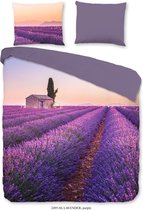 Luxe Dekbedovertrek Eenpersoons - 140x200/220cm - Inclusief 1 Kussensloop - 100% Zacht Polyester - Lavender Paars