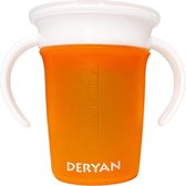 Deryan luxe Quuby Drinkbeker 360 trainer  - Oefenbeker - Antilekbeker -  Oranje