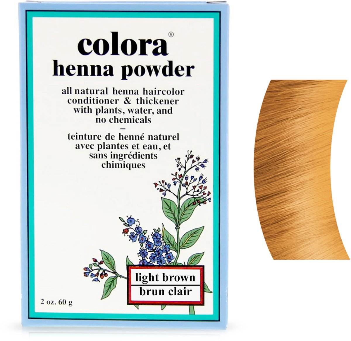 Colora Henna - Kleurpoeder - Light Brown - 60 gr