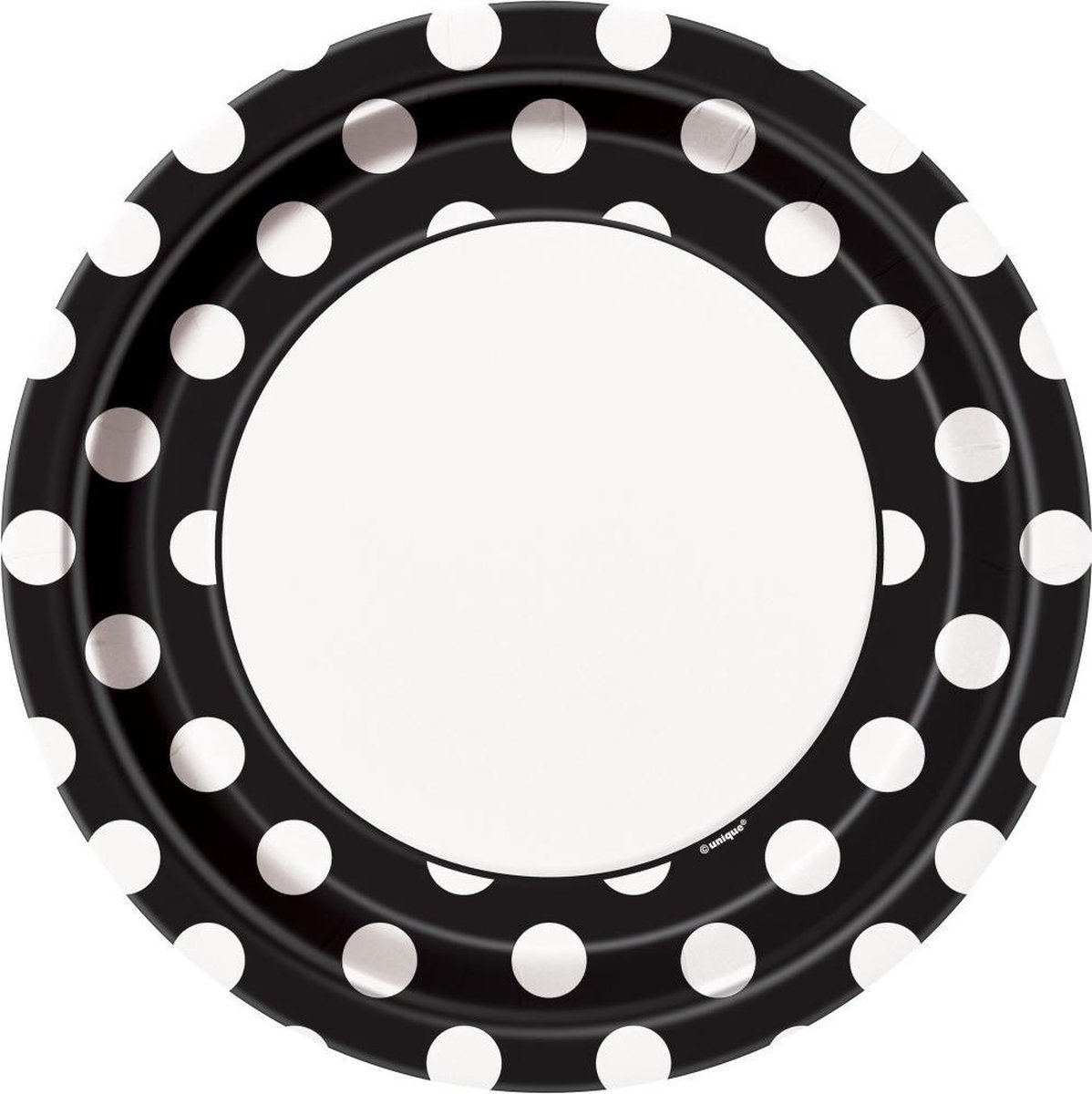 Haza Original Feestborden Gestipt 22,8 Cm 8 Stuks Zwart/wit
