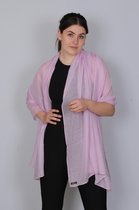 LILLA - Licht paarse zijden omslagdoek dames - shawl - zomersjaal