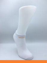 Uniq Socky 4 Paar- Laag Oranje (Wit) (41-45) | Makkelijk Sorteerbare Sokken