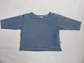 petit bateau , t-shirt lange mouw , streep blauw/ marine , 3 maand 60