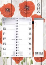 MGPcards - Telefoon(omleg)kalender 2022 - Met notitieblok - Bloemen