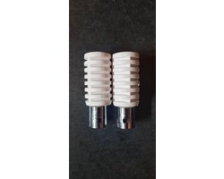 Buzzetti voetsteunen wit voor brommers - Honda camino - set van 2 stuks