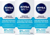 Nivea Men Gezichtsgel Sensitive Cooling Multi Pack - 3 x 50ml