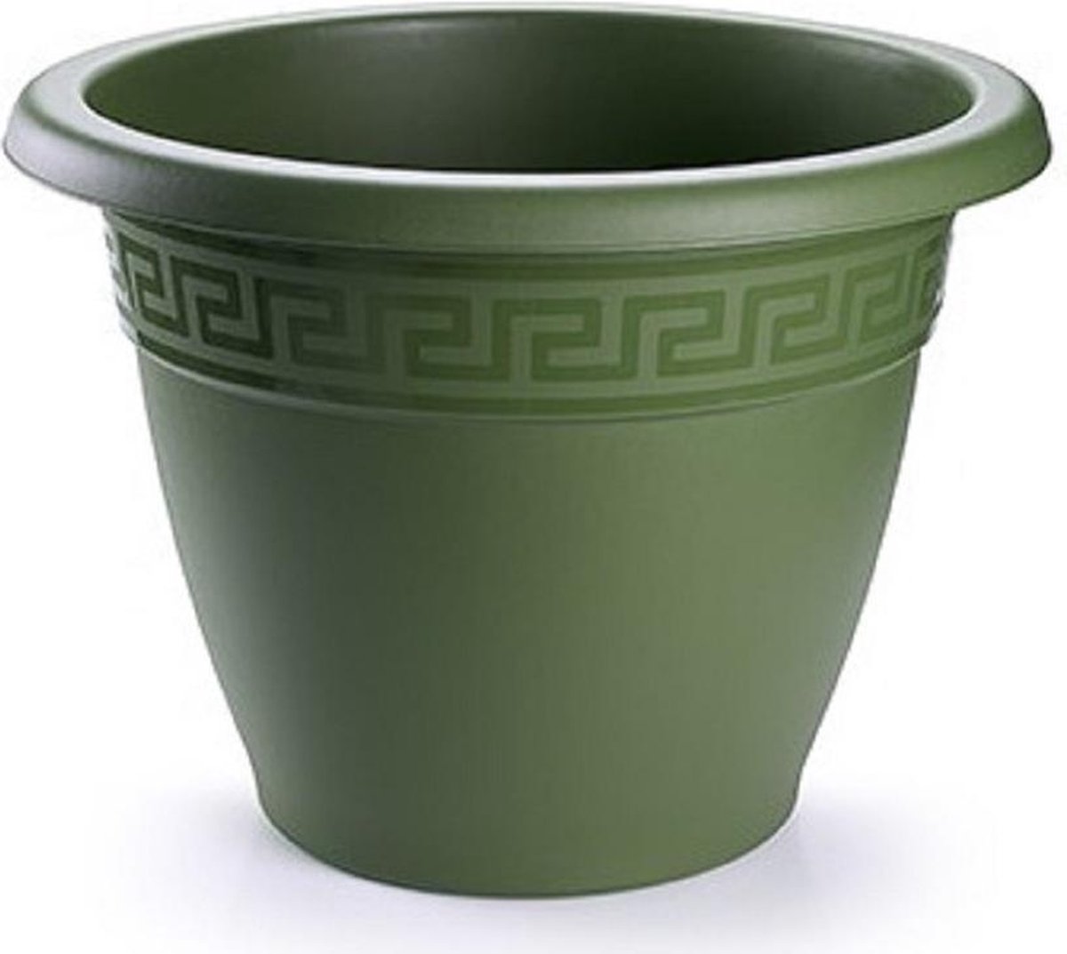 Plasticforte Plantenpot - donkergroen - 18x13 cm - bloempot - kunststof - rond
