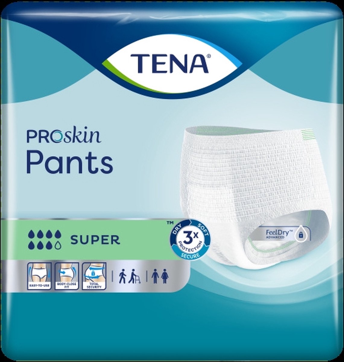 Goedkoopste TENA ProSkin Pants Super Medium - 4 x 12 Stuks