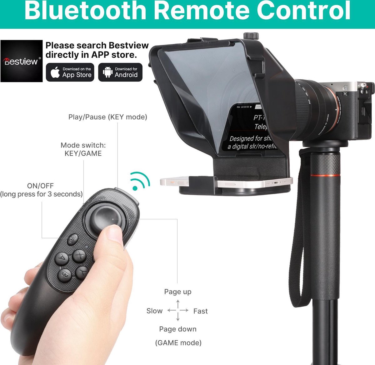 Ulanzi Teleprompter PT-15 dành cho Điện thoại và Máy ảnh