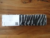 Bandeau haarband met ijzerdraad voor volwassenen: streep zwart-grijs (305)