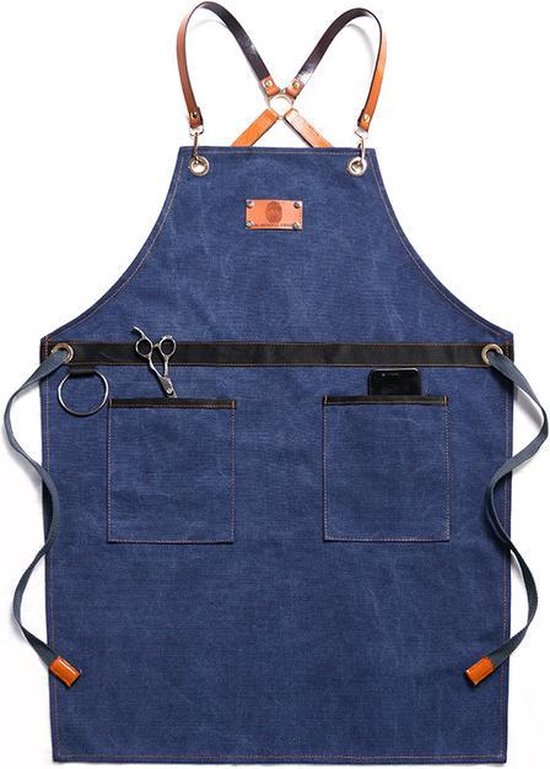 Schort - Denim - Blauw - Stoer - Dames - Heren - Spijkerstof - Sloof - Keuken Schort - Coffee Tea Shop - Jeans - Kappers Schort - Koken - Bediening - Horeca - Bedrijfskleding - Hobby - Denim schort - Hip - CADEAU TIP! Schort - Denim - Blauw - Stoer - Dames - Heren - Spijkerstof - Sloof - Keuken Schort - Coffee Tea Shop - Jeans - Kappers Schort - Koken - Bediening - Horeca - Bedrijfskleding - Hobby - Denim schort - Hip - CADEAU TIP!