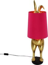 Tafellamp - Hiding Bunny - Roze kap