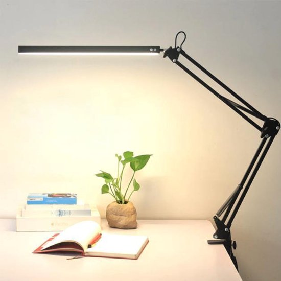 Bureaulamp LED ouwen Lange Arm Oogbescherming Leeslamp 3 Modes Verlichting... | bol.com