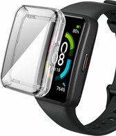 Strap-it TPU case - transparant bescherm hoesje geschikt voor Huawei Band 6 - doorzichtige beschermhoes voor Huawei Band 6