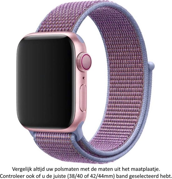 Bracelet de montre en nylon violet / lilas pour Apple Watch 1, 2, 3, 4, 5  et Nike +,... | bol.com