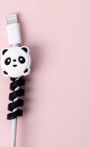Kabelbeschermer - Panda - Zwart/wit - iPhone - Samsung - Huawei - Beschermer voor oplaadkabel - Kabelhouder - 1 stuk - Spiraalvormig