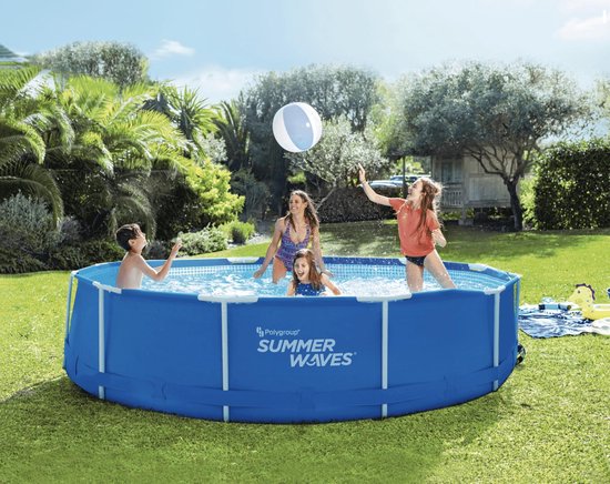 Piscine Summer Waves 366 x 84 Groot piscine familiale, y compris anneaux  gonflables | bol.com