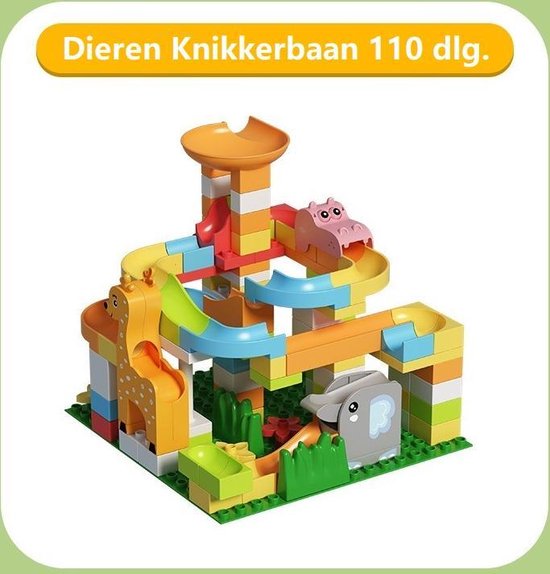 Traditioneel Geld rubber perspectief Kindertafelset met 110 dlg. Knikkerbaan & LED-lamp - Giraffe 6-in-1  Kinderen tafel + 2... | bol.com