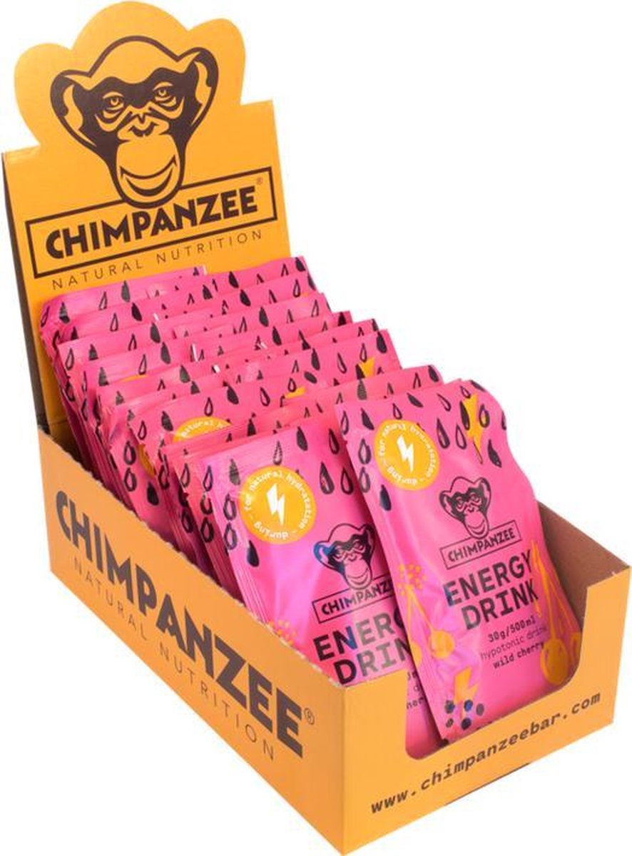 Chimpanzee Gunpowder Energy Drink Wild Cherry 30 gr Doos a 20 stuks