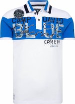 Camp David ® piqué polo met colour blocking en artwork