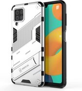 Voor Samsung Galaxy M32 Punk Armor 2 in 1 PC + TPU schokbestendig hoesje met onzichtbare houder (wit)