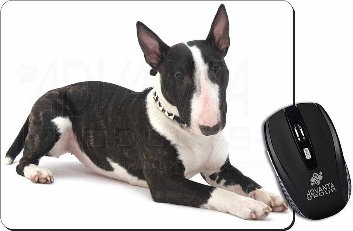 Bull Terrier zwart wit Muismat