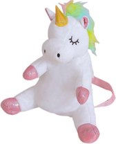 Kinderrugzak van zacht pluche - cute kawaii unicorn backpack | Schattige schooltas | ook leuk als luieretui |Unicorn 3D