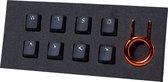 Tai-Hao - Gaming Keycaps voor Mechanisch Toetsenbord - Zwart - 8st.