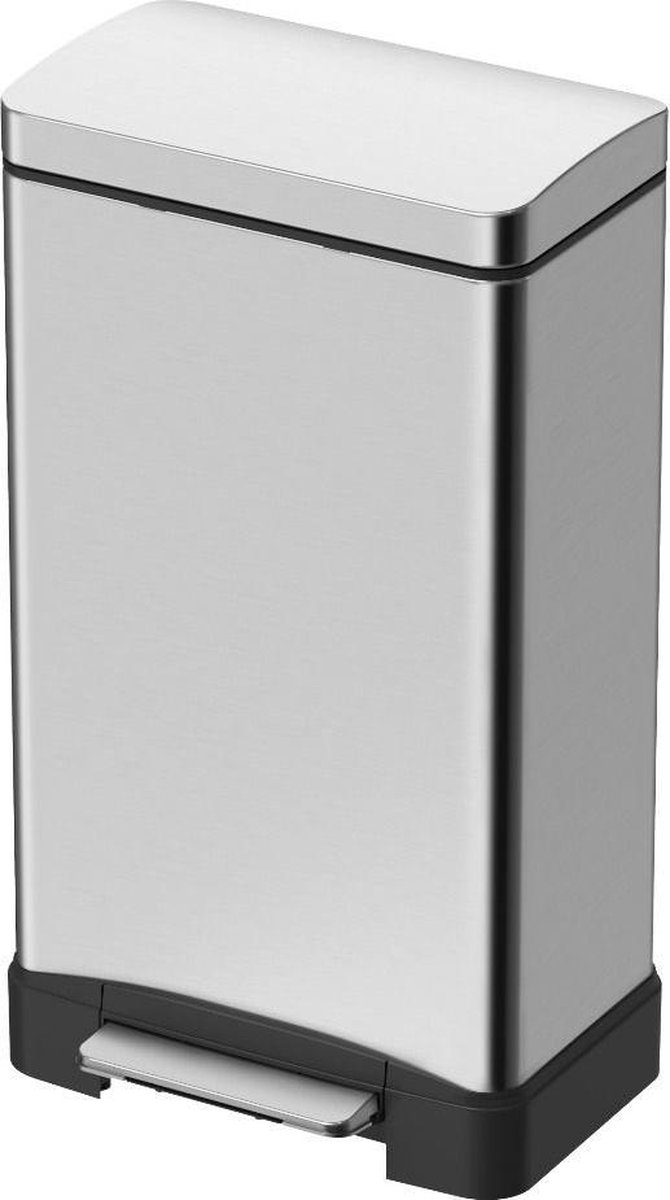 Goedkoopste Lycia Afvalemmer pedaal vierkant 45L - Geborsteld Inox