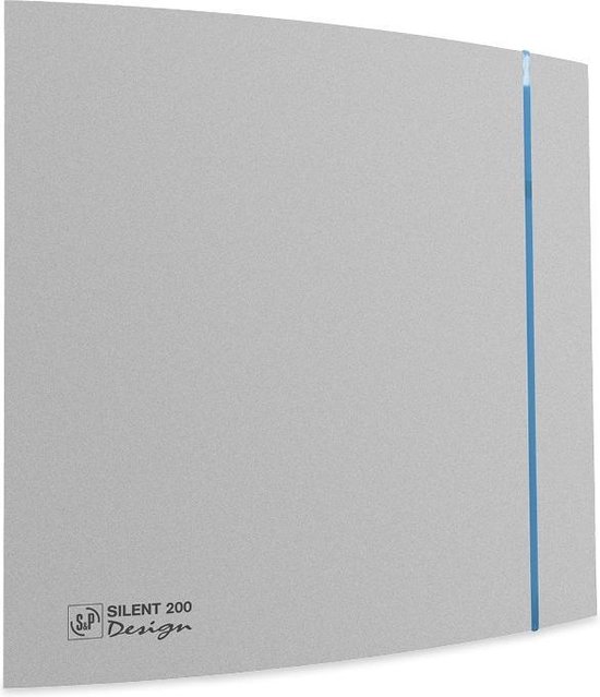 Badkamerventilator Soler & Palau Silent-200 CRZ zilver 175 m³/h met timer en terugslagklep