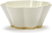 Serax Roger van Damme Desiree bowl geribbeld D13.6cm H6cm wit / goud