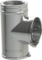 Aanbieding T-stuk dubbelwandig 90° met klemband Ø 150 mm / 200 mm