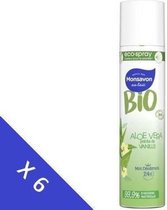 [Partij van 6] MONSAVON Bio Deodorant Spray Aloë vera vanille tip - 150 ml
