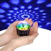Best4u™ Mini discobol licht, stembesturing disco party lichten podiumverlichting effect licht DJ stroboscoop bal met spiegels en glittereffect voor feestjes kinderen verjaardag club