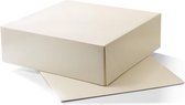 50 stuks - Taartdoos karton - 25x25x8 cm - duplex taartdozen - cake doos - gebaksdoos karton