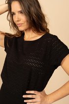 DEELUXE T-shirt met opengewerkte details CARMEN Black